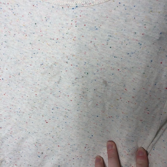 Ann Taylor Loft confetti print tiered long sleeve shirt - Picture 6 of 6